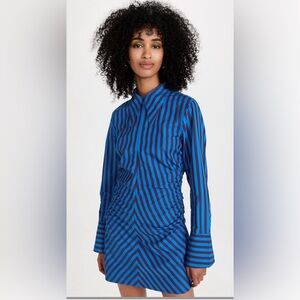 Ganni striped shirt dress